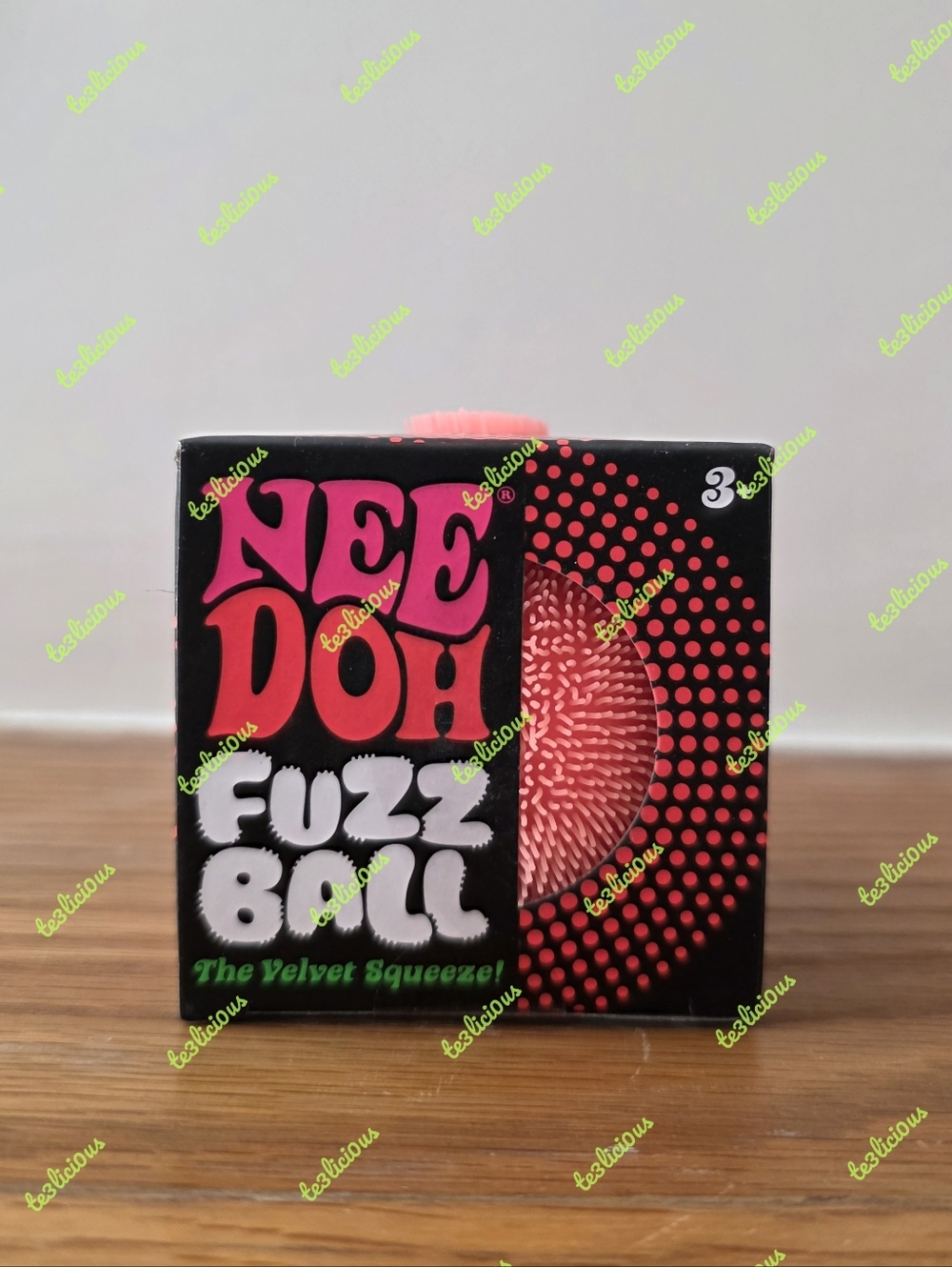NEE DOH FUZZ BALL THE VELVET SQUEEZE ORANGE SQUISH STRESS RELIEVE BALL